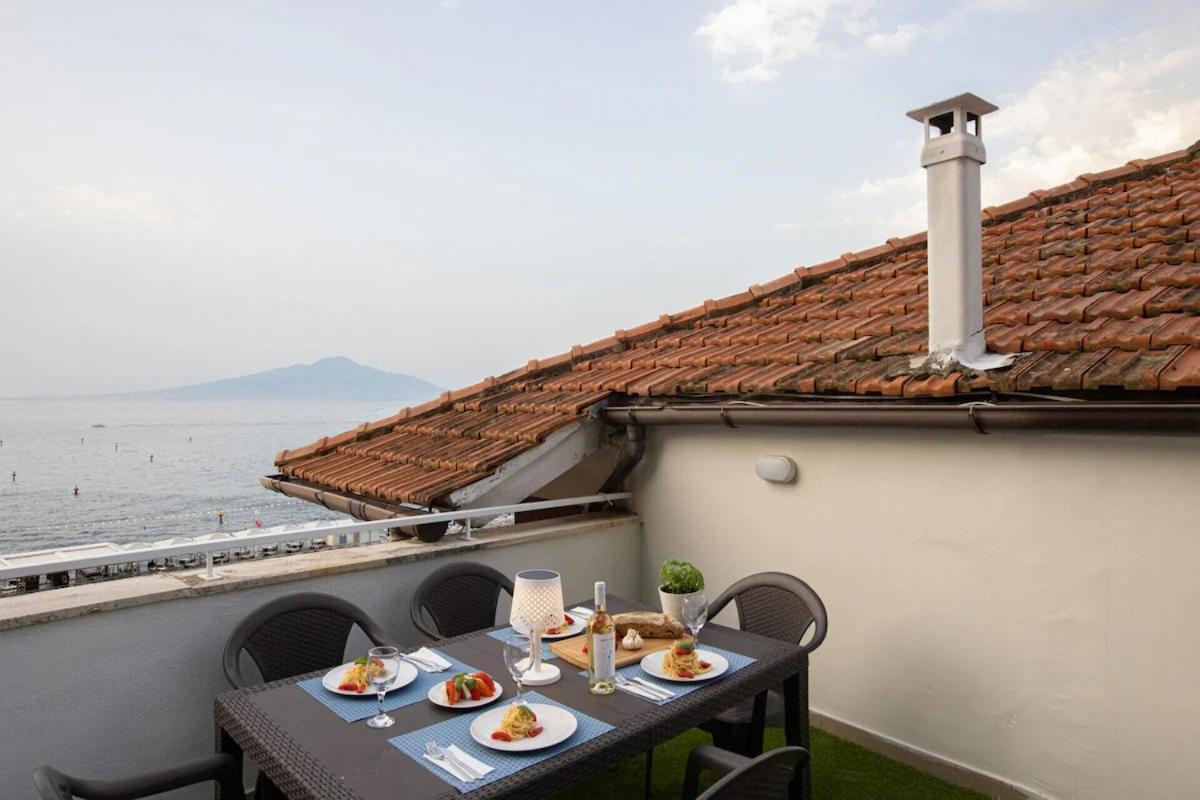 Sorrentovibes - Seaview Home On The Beach & Amazing Views Terrace Exterior foto